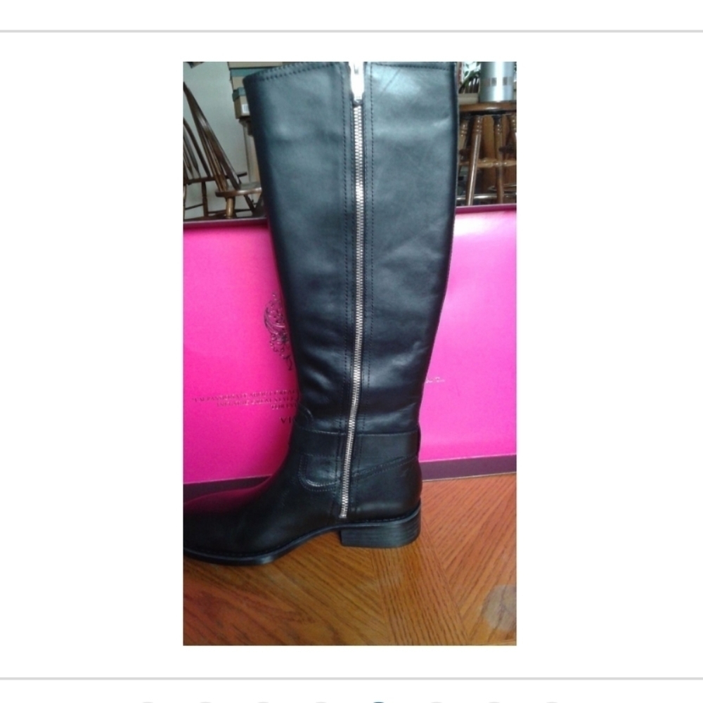 NEW VINCE CAMUTO EQUESTRIAN GENUINE LEATHER BOOTS SIZE 6 - Picture 3 of 8